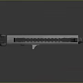 Tactical Gun With Modern Metal Construction Rail System And Muzzle Attachment 3d model