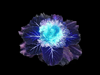 science fiction flowers alien plants alien flowers alien grass 3d model