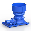Blue Vertical Industrial Crusher Equipment With Motor And Base Stand
