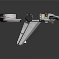 3D Model of Aerospace Spacecraft Components With Wings Fuselage and Engine