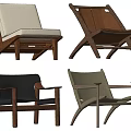 Modern Accent Chairs in Various Styles with Upholstered Seats Wooden Frames and Armrests