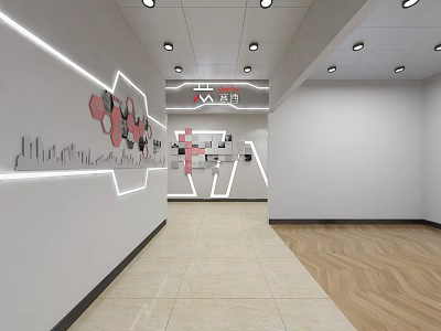 Modern aisle 3d model