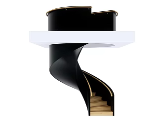 modern revolving staircase 3d model