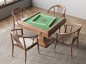 New Chinese Mahjong Table and Chair Mahjong Table 3d model