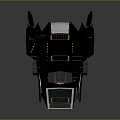 Black Sleek Spacecraft With Blue Cockpit And Light Details For Cosmic Exploration