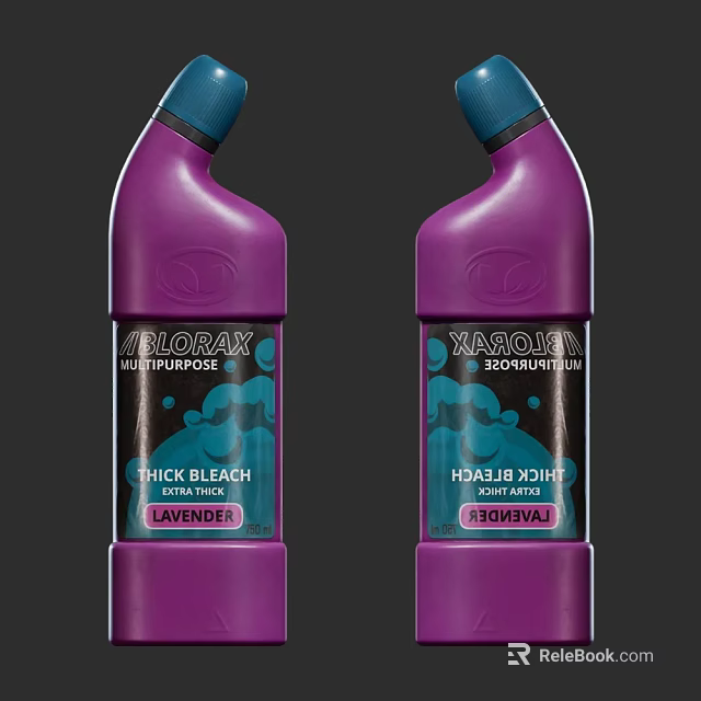All Purpose Thick Bleach Cleaning Products With Lavender And Pine Scents 3d model 