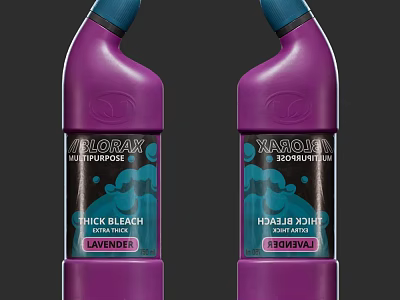 All Purpose Thick Bleach Cleaning Products With Lavender And Pine Scents 3d model