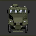 Olive Green Heavy Duty Military Tactical Truck With Six Wheel Drive And Roof Gear