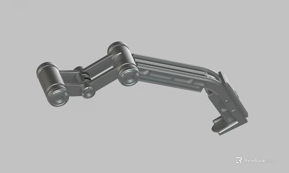 Metal Mechanical Arm Component With Jointed Structure And Rotating Parts 3d model 