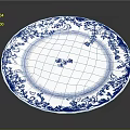 Intricate Sculptural Carving On Blue And White Ceramic Plate With Traditional Patterns