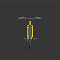 Yellow Mountain Bike Featuring Large Tires Black Seat and Sleek Design
