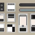 Various Electrical Control Panels For Ceiling Ventilation Lighting And Heating