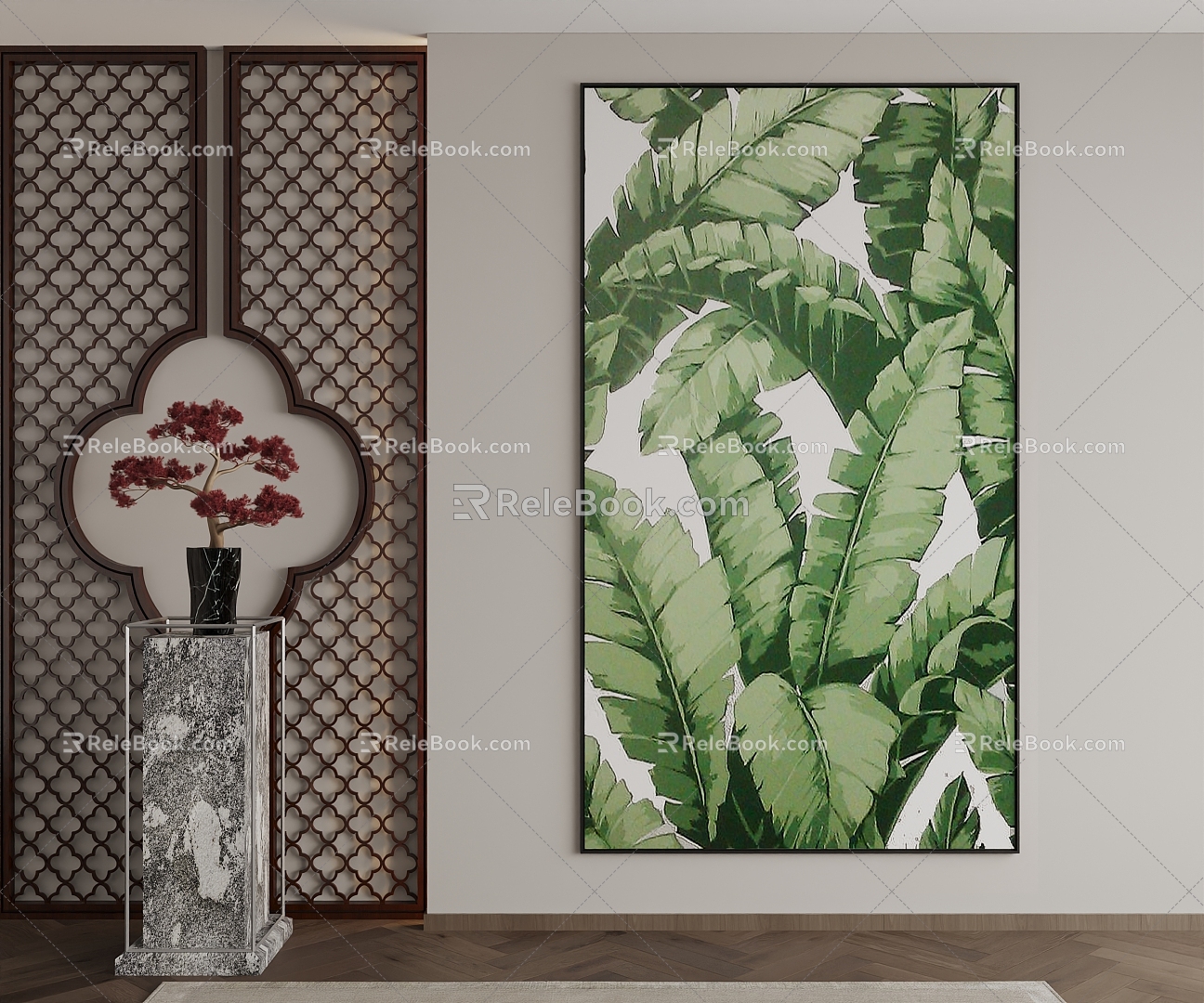 New Chinese Decorative Painting 3d model