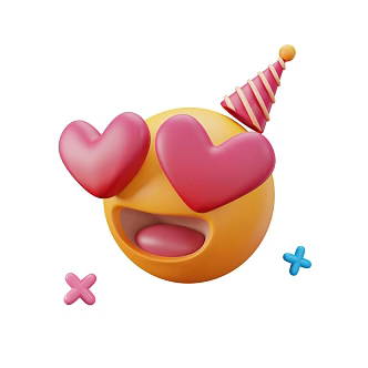 Modern cartoon small expression animation small expression love 3d model