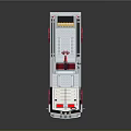 Red and White Fire Truck with Ladder Water Tank and Emergency Lights for Firefighting Operations