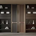 Elegant New Chinese Style Full Wall Bookcase With Built In Storage Drawers Books And Ornaments
