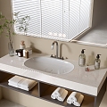 Modern Bathroom Cabinet Bathroom Counter Basin Bathroom Decoration Mirror Cabinet Sink 3d model