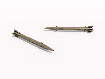 Two Military Style Tactical Missiles As Modern Weapon Armament 3d model