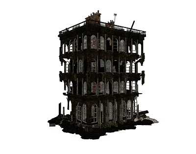 Industrial LOFT Ruins City Ruins 3d model Industrial LOFT Ruins City Ruins 3d model