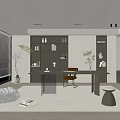 Modern study 3d model