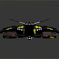 Black And Yellow Patterned Spacecraft Design For Space Exploration Missions