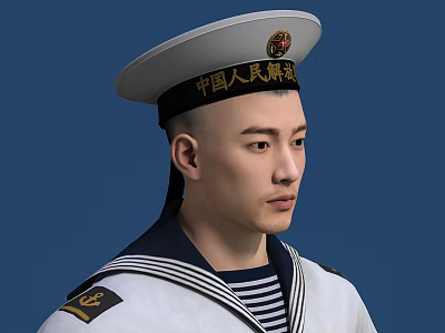 Soldier Navy Costume Navy Figure Military Figure Soldier Warrior 3d model