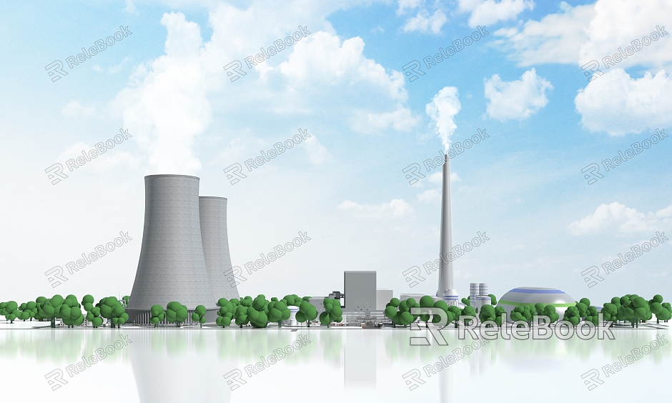 modern thermal power station model