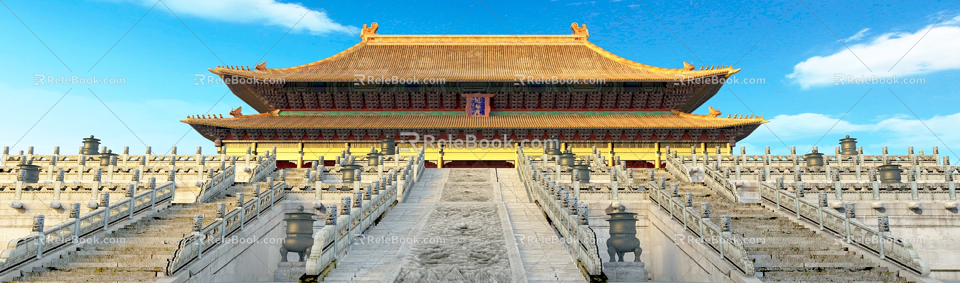 Hall of Supreme Harmony Ancient Building Forbidden City Building House Steps Palace Ancient Building Building Building 3d model