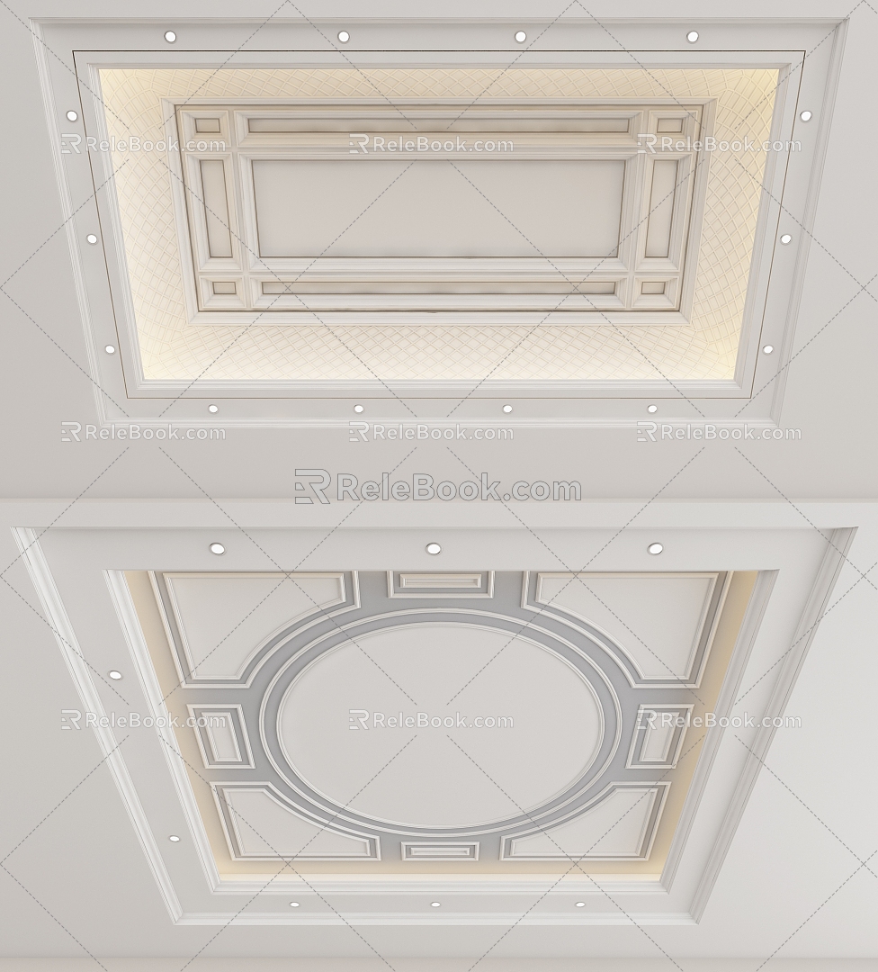 European-style ceiling 3d model