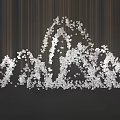 Modern Luxurious Crystal Chandelier With Unique Layered Crystal Beads Design