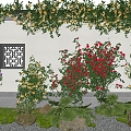 Vine Modern Vine Plant Rose Wall Green Plant Chinese Rose Climbing Vine Green Plant Wall 3d model