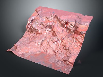 Geography, topography, mountain shape, ridge, ridge, valley, mountain range, canyon, geomorphology, mountain peak, mountain body 3d model