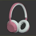 Pink Over Ear Headphones With Comfortable Earmuffs And Stylish Electronic Design