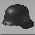 Vintage Metal Helmet With Distressed Finish And Classic Military Design Elements