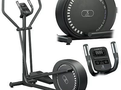 Modern Home Fitness Equipment With Elliptical Trainer Exercise Bike And LED Display Screen 3d model
