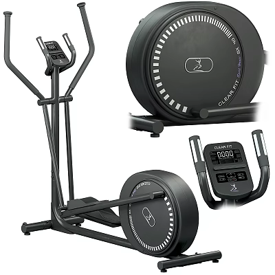 Modern Home Fitness Equipment With Elliptical Trainer Exercise Bike And LED Display Screen 3d model