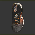NERF Brand Sporty Sneakers With Gray Orange Mesh Upper And White Sole