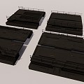 Sci-fi Panel Piping Assembly Equipment Pavement Deck 3d model