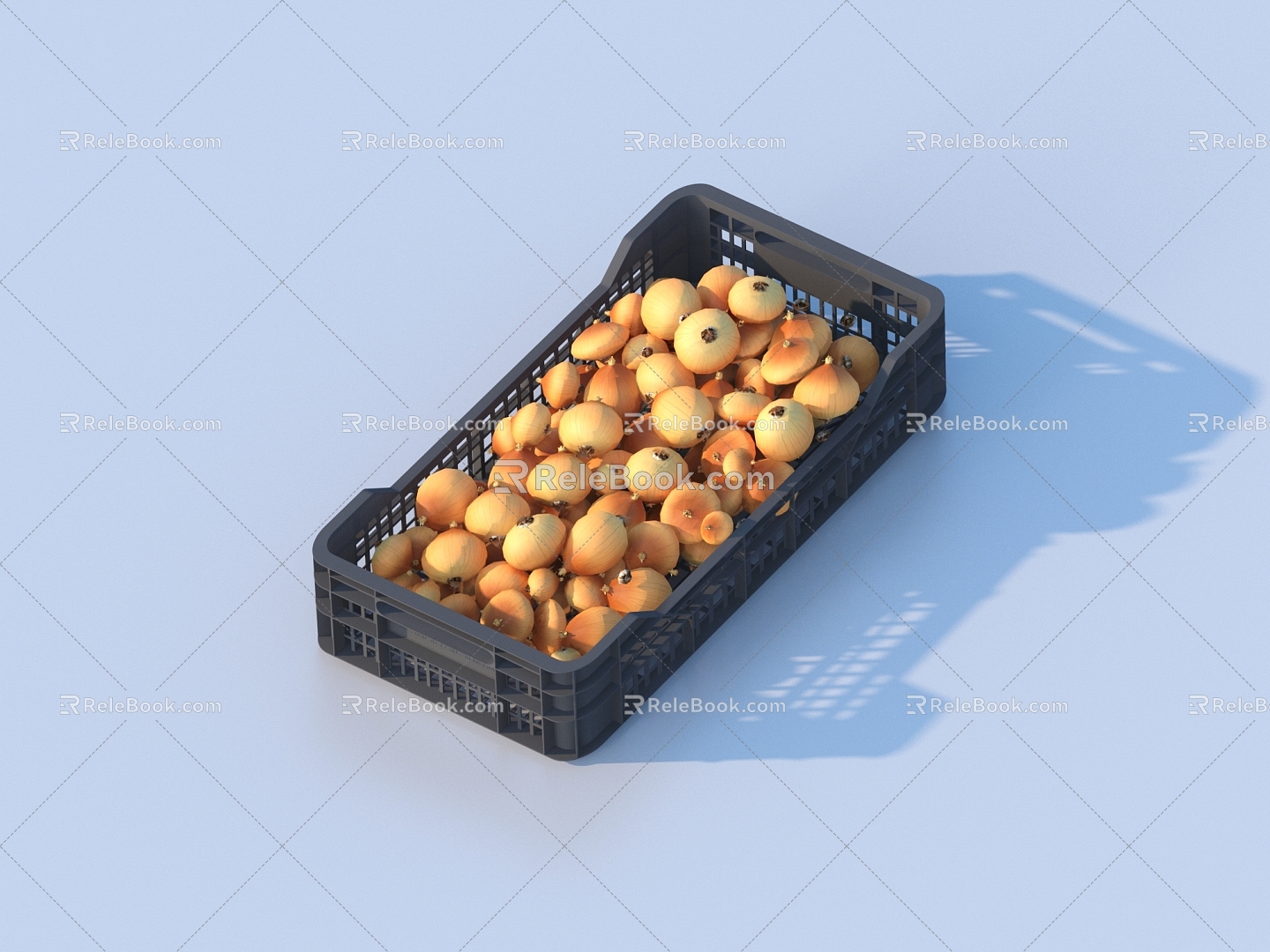 Vegetable basket with onion 3d model