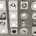 Different Styles of Downlights and Spotlights with Square Round Shapes for Modern Home Lighting