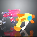 Fun Pink and Yellow Toy Guns with Unique Designs for Kids Household Use