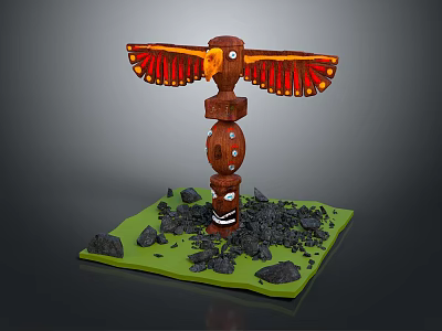 Ruins Relics Maya Ruins Maya Totem Tribal Totem Ancient Ruins Ancient Cultural Relics 3d model