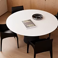 Modern Dining Table and Chair Combination 3d model