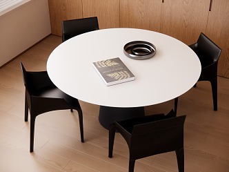 Modern Dining Table and Chair Combination 3d model