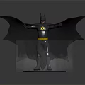 Batman Character Statue With Bat Wings And Detailed Costume On Shiny Base