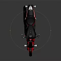 Red and Black Modern Cruiser Motorcycle With Sleek Design And Stylish Wheels