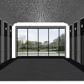 Elevator elevator aisle elevator hall office building elevator perforated plate ceiling luminous gradient perforated ceiling 3d model