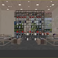 Elegant Clubhouse Interior Design With Wooden Wine Rack Sofas And Coffee Tables
