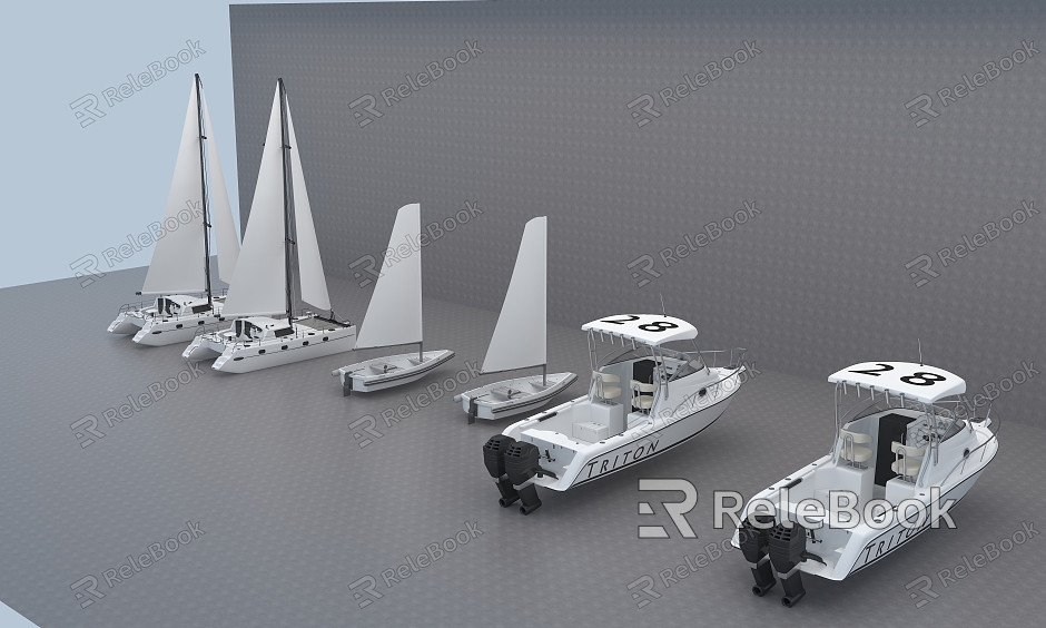 Modern Yacht Sailing model