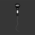 Black Modern Hair Dryer With Ergonomic Handle Control Button And Power Cord